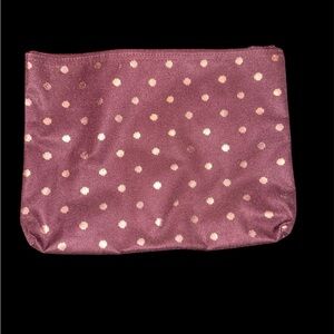 Thirty-One Purple and Gold Zipper Pouch NWOT